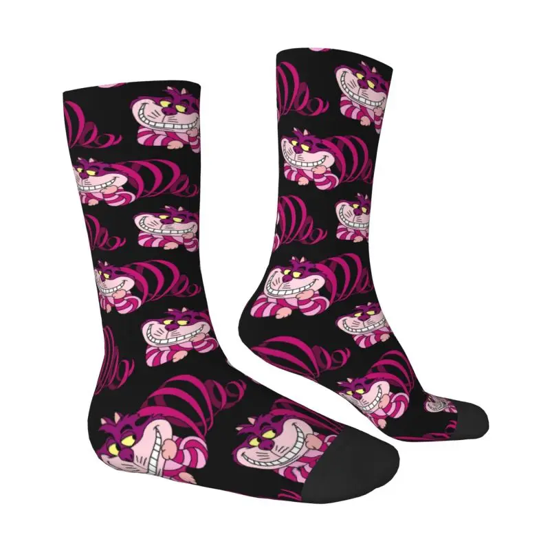 Fashion Cheshire Cat Socks Women Men Warm 3D Print Sports Football Socks