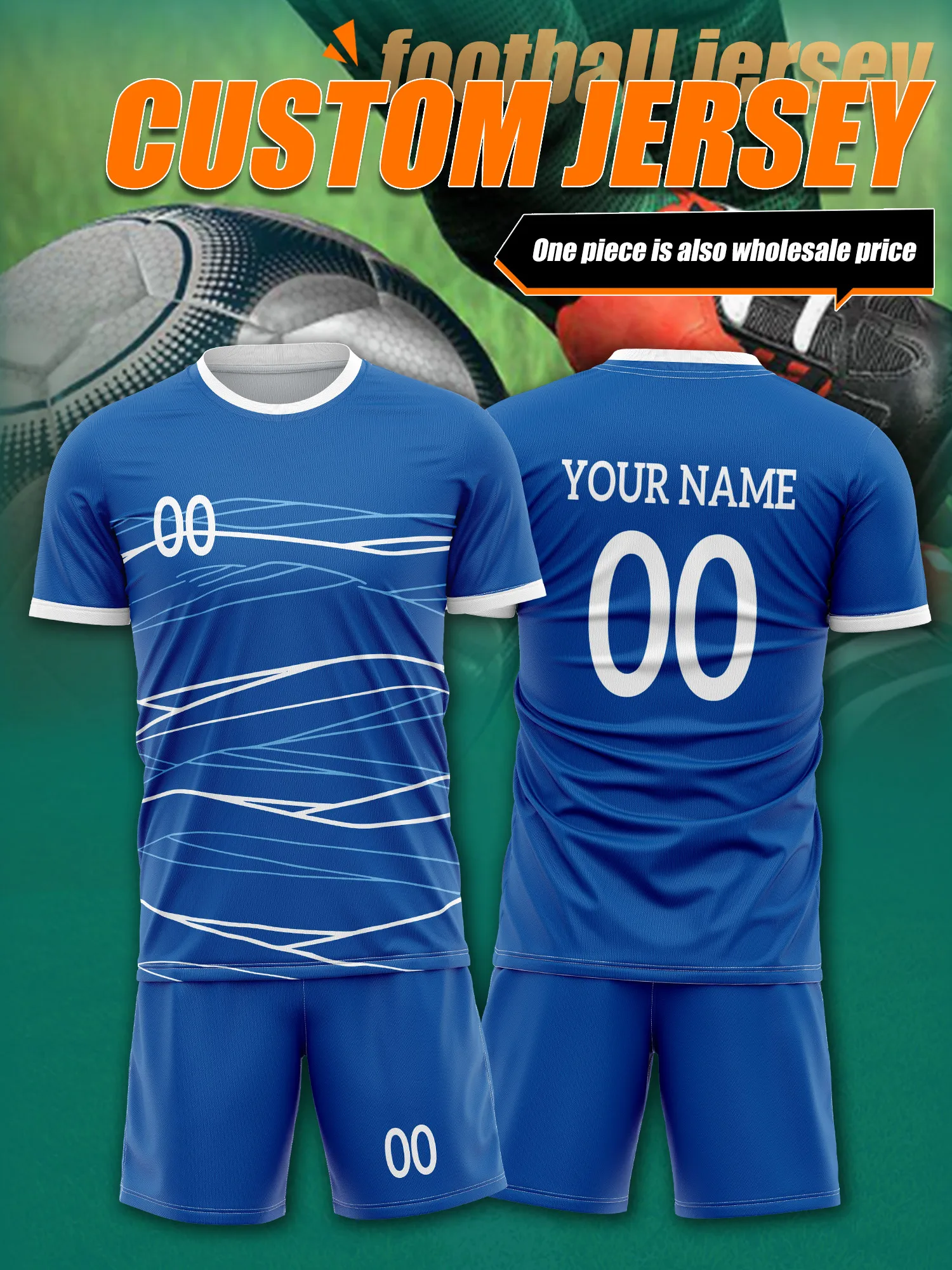 

Футбольная майка с индивидуальным изображением, номером и именем, из ткани, устойчивой к скатыванию, прочная, для повседневной носки.