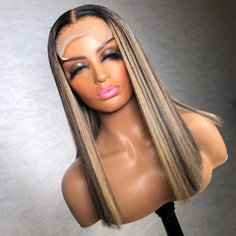 highlighted-piano-straight-wig-blend-human-hair-lace-front-wig-transparent-lace-heat-resistant-synthetic-fibre-women-daily-use