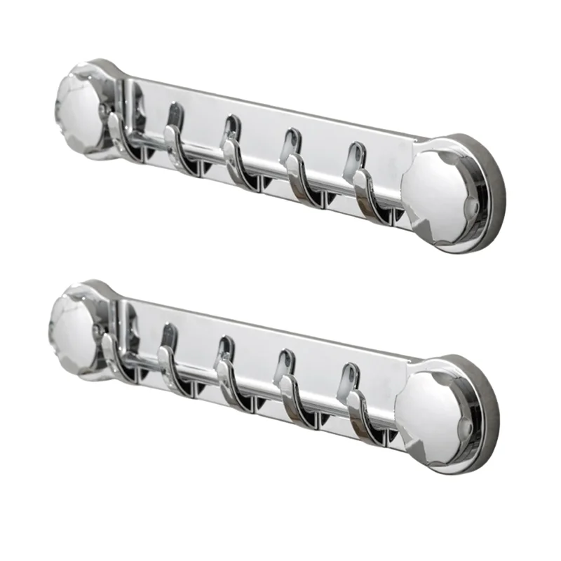 ABLU-2PCS خطافات جدار الحمام متعددة الوظائف، خطافات كأس الشفط، خطافات المناشف المثبتة على الحائط، خطافات الدش لحامل منشفة الحمام