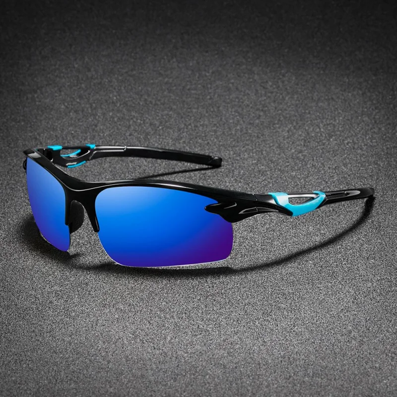 قطعة واحدة، نظارات شمسية عصرية لركوب الدراجات، عدسات ملونة اختيارية، نظارات نصف إطار، تحديد الوجه #1