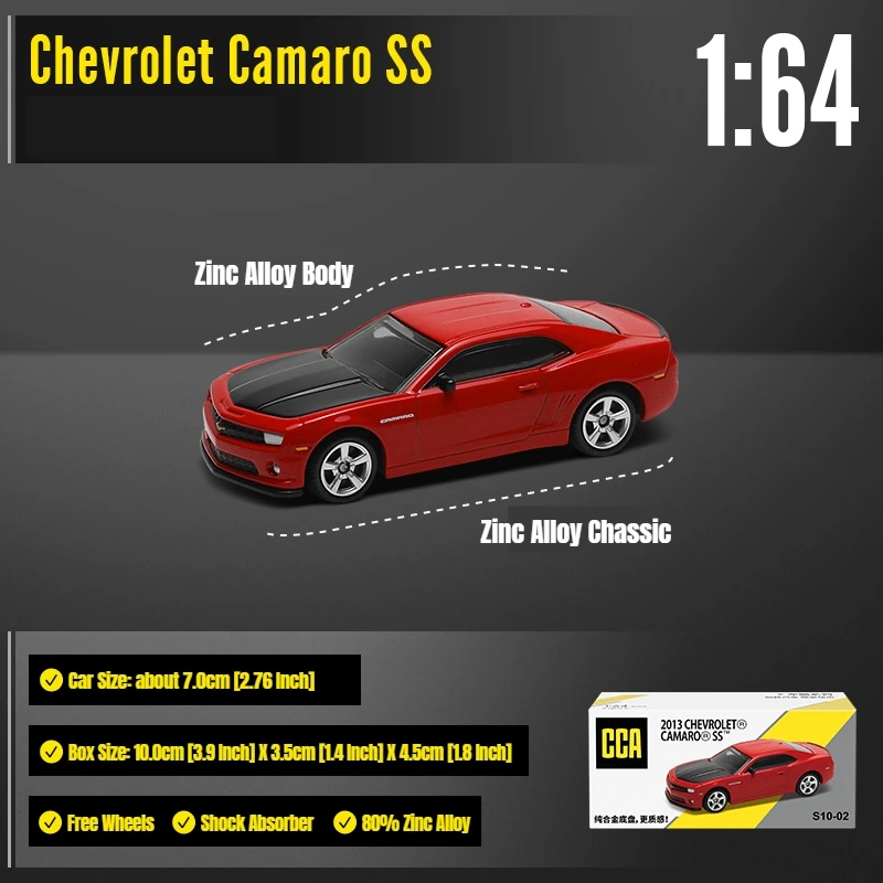 1/64 Chevrolet Camaro SS Sedan Miniature Model CCA MSZ 3