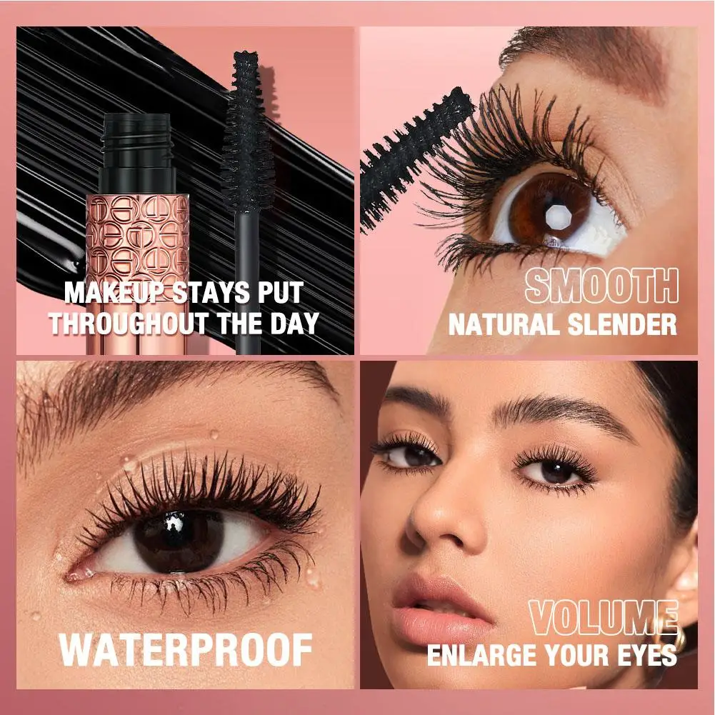 1pcs Black Thicken Volume Mascara 3D Waterproof Sweatproof Curl Long-lasting Styling Eye Black Eye Beauty Cosmetics