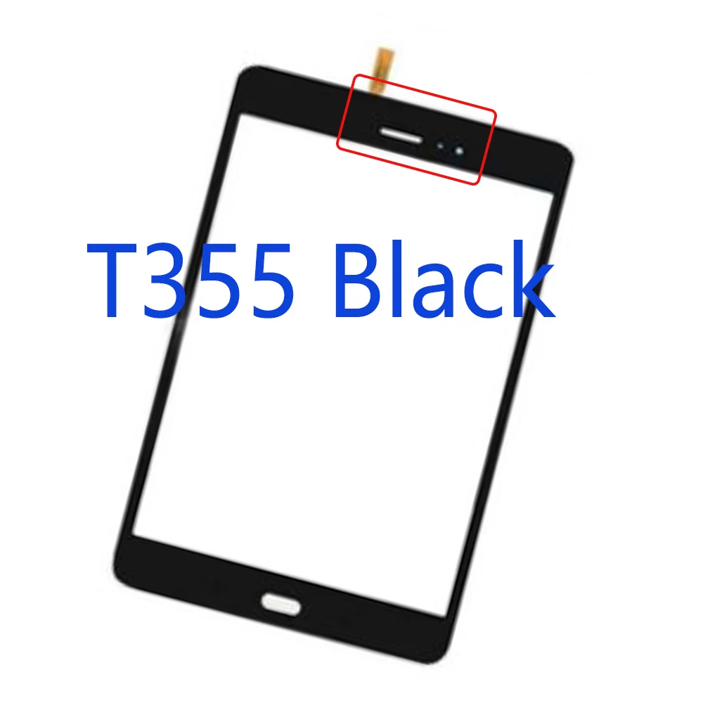 AAA + telah diuji 8 inci untuk Samsung Galaxy Tab A 8.0 T355 T350 SM-T355 SM-T350 layar sentuh Sensor Digitizer Panel kaca