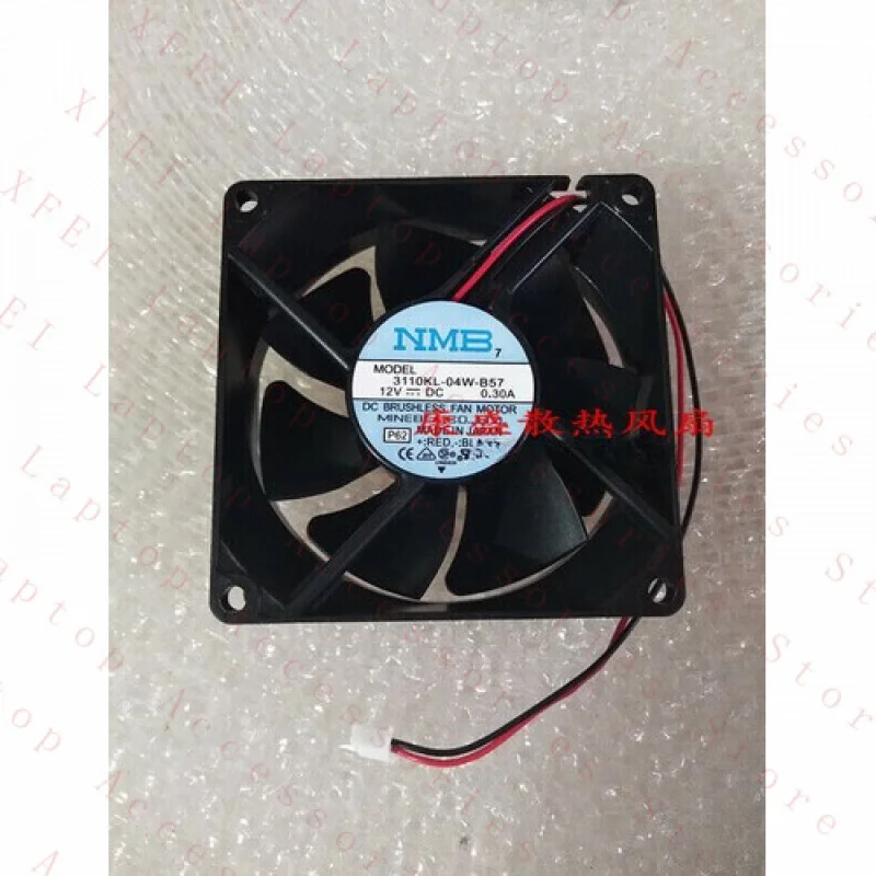 F 1PC For NMB 3110KL-04W-B57 8025 12V 0.30A 8CM chassis cooling fan