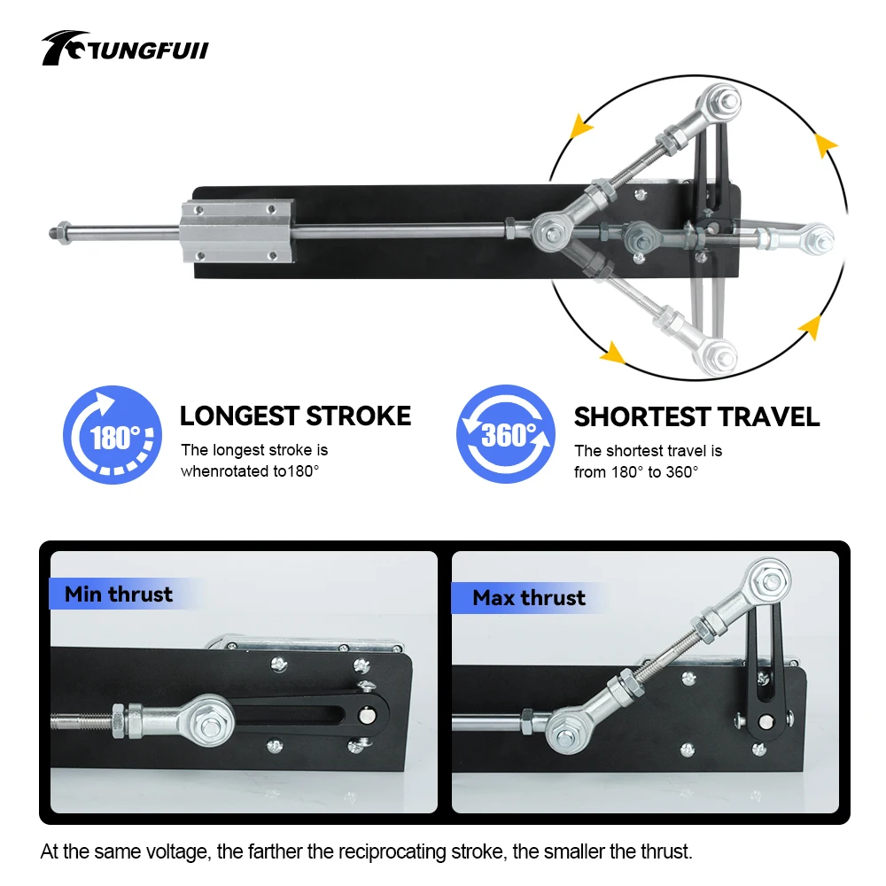 Adjustable Reciprocating Linear Actuator Kit Aluminum Stand DC Telescopic Motor Auto Back Forth Motion For DIY Automation Device view 3