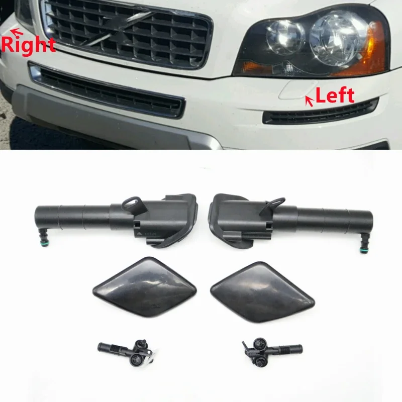 For Volvo XC90 2007-2014 Headlight Lamp Washer Spray Nozzle Jet Pump Actuator Cover