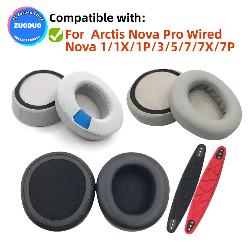 

Ear pads for Arctis Nova Pro Wired Nova 1/1X/1P/3/5/7/7X/7P replacement headphones Softer Protein Leather Earpads