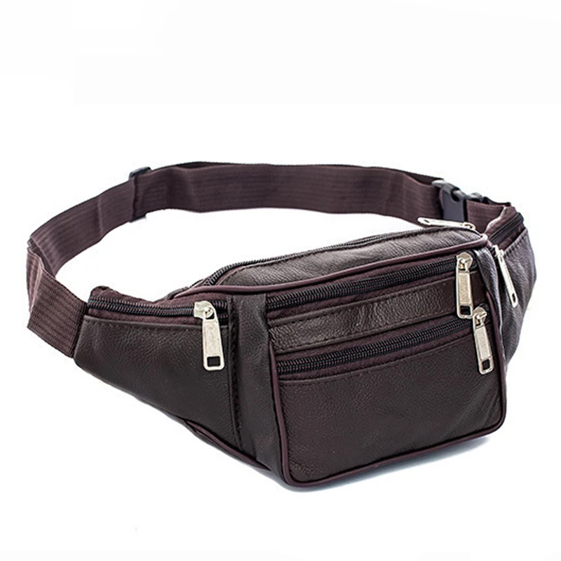 Herren-Hüfttasche aus PU-Leder, Gürteltasche, Herren-Bauchtasche aus Kunstleder, modische, luxuriöse kleine Umhängetasche für Herren. – Detail 15