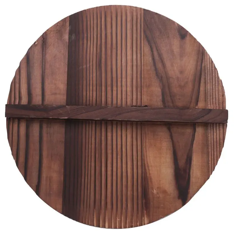 ABGH-2X Kitchen Multi-Functional Wooden Pot Cover Handle Pan Lid Eco-Friendly Anti-Scalding Wood Baking Pot Lids Cover 26Cm