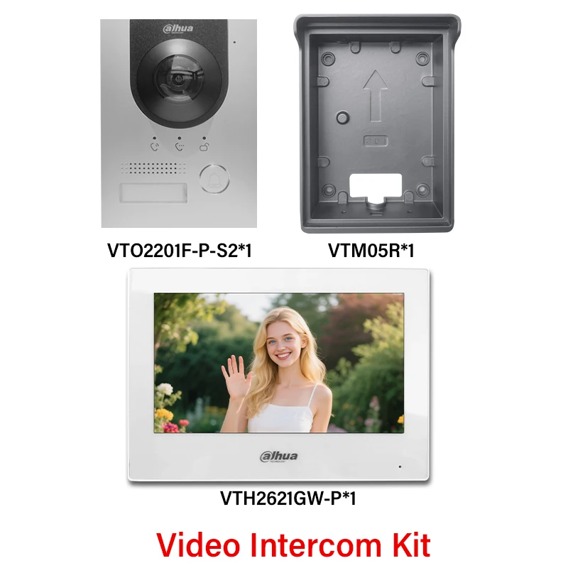 Dahua VTO2202F-P-S3 2-draads IP Villa deurstation PoE IR video-intercom groothoek deurbelcamera IK07 en IP65 nominale aluminium behuizing - afbeelding 1