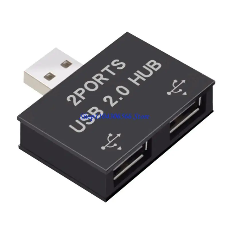 02DD USB 2.0 A Male To Double USB Female Y Splitter Extension Hub For Desktop Laptop Car Charging Adapter
