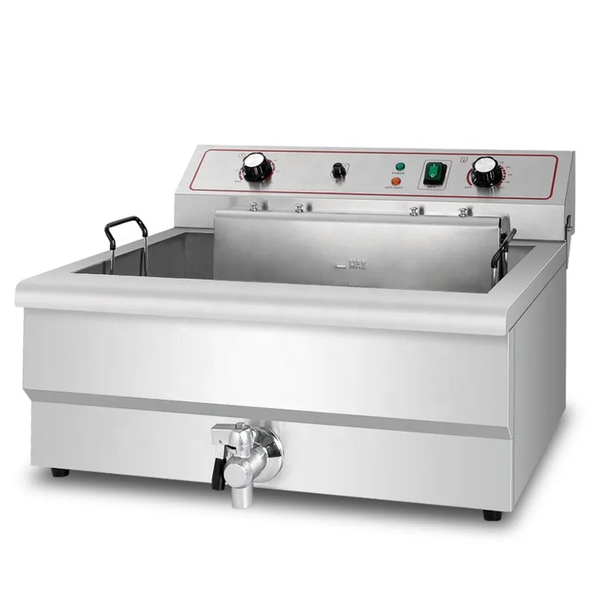 

CE Commercial Big 25L Countertop Stainless Steel Chicken Turkey Donut Corn Dog Machine Industrial Deep Fryer