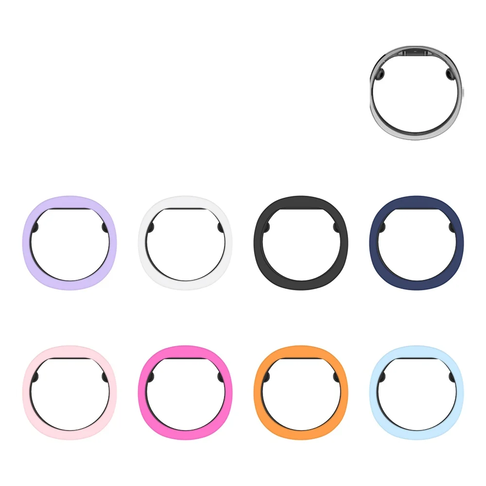 لـ RingConn Gen2/2 غطاء حماية من السيليكون الهوائي مقاوم للصدمات ومضاد للسقوط والغبار 8 قطع