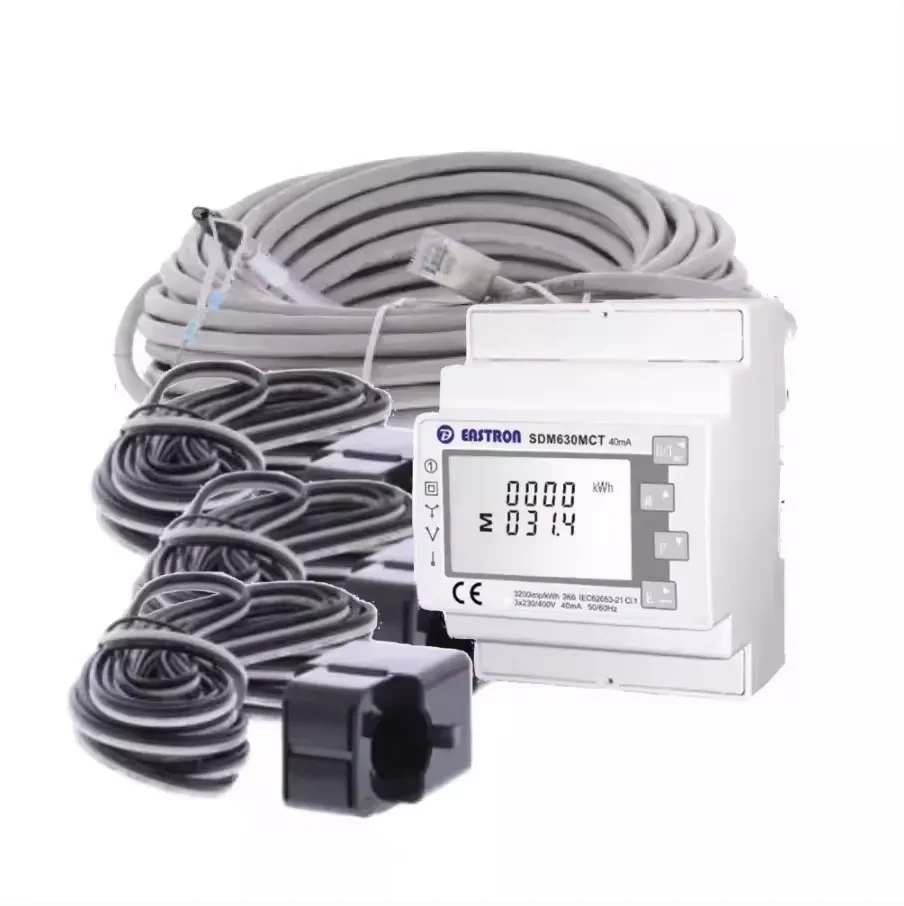 2026 Growatt SDM630MCT V2 RS485 Modbus Electric Smart Energy Meter Three Phase Tester Sensor CT Electronic Meter