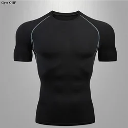 Collants de sport à séchage rapide pour hommes, t-shirt d'exercice athlétique, compression de jogging, course à pied, fitness, cyclisme