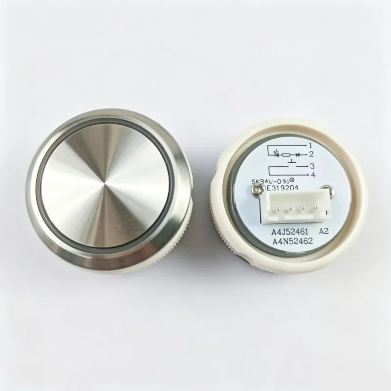 5PCS Elevator Button A4J52461 A4N52462 DC24V Stainless Steel LED Light Button Red/Blue/White Light Elevator Parts Replacem