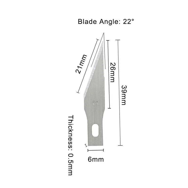 Graviermesser-Klingen, Metall-Skalpellmesser, 100/20 Stück, Holzschnitzmesser-Klingen, Ersatz für chirurgische Skulptur-Schneidwerkzeuge – Detail 2