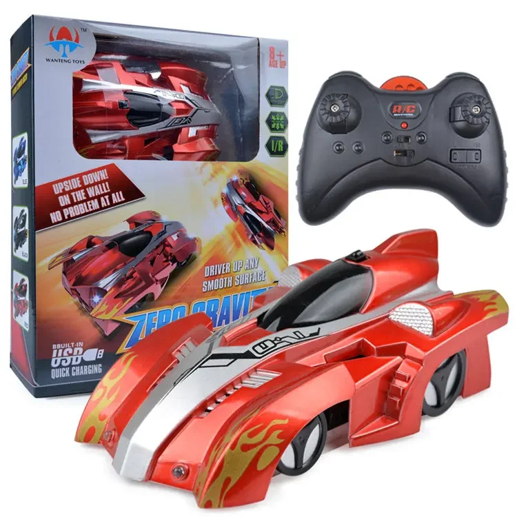 [ Funny] Electric remote control wall climbing car wireless electric RC cars model toy Children driver up any smooth surface car