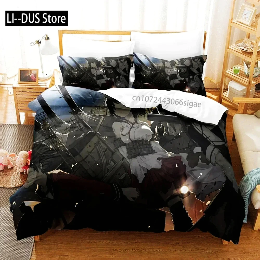 3D Anime - Kantai Collection Bedding Set Single Twin Full Queen King Size Bed Set Adult Kid Bedroom Duvet Cover Bed Sheet Set