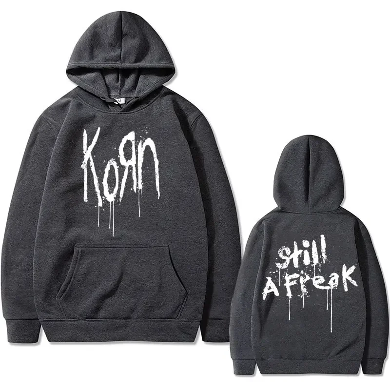 Rock Band Korn Music Concert WORLD TOUR Graphic Hoodie Autumn Winter Men Oversized Clothes Coat Unisex Vintage Gothic Sweatshirt