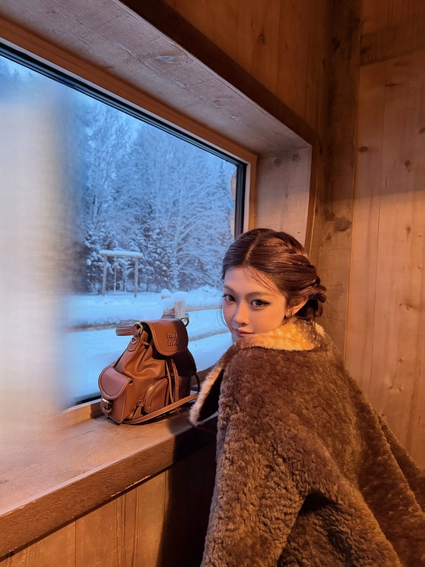 

ato Hero ort Plu Fur Inteated Coat Women's Turn-down Collar Simulation Fur Jaet Youth Loose Fit Long Sve Winter