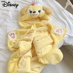 Disney Cookie Ann ciepły pluszowy płaszcz z kapturem urocza kreskówka peleryna biurowa koce Kawaii przenośny miękki szal ręcznik fotel wypoczynkowy