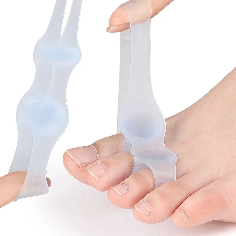 1/2/3 Pairs of Transparent Silicone Toe Separators, Three-Hole Toe Sleeves, Designed for Comfort – Soft, Breathable, Odor-Free, Easy to Wear, Comfortable – Suitable for Day and Night Use
