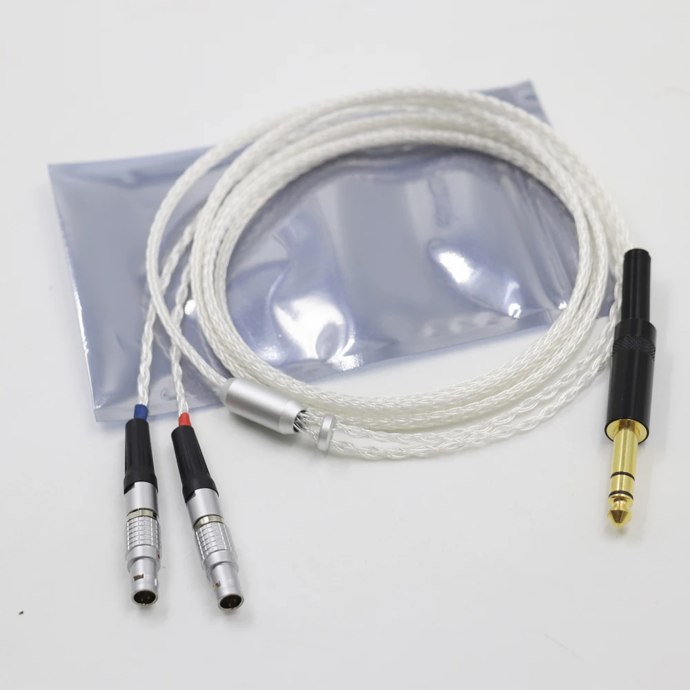 純銀製の高品質コード,フォーカルヘッドホン用のアップグレードケーブル,16コア