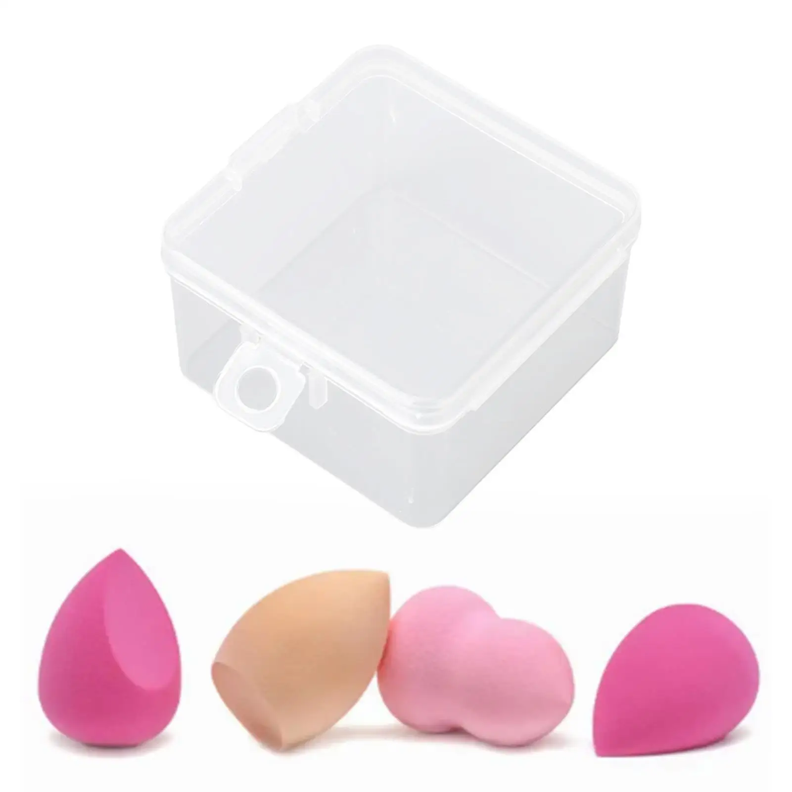 Compact Transparent Small Clear Containers with Press-On Lid - Multi-Purpose Small Storage Box for necklaces in for cabinets