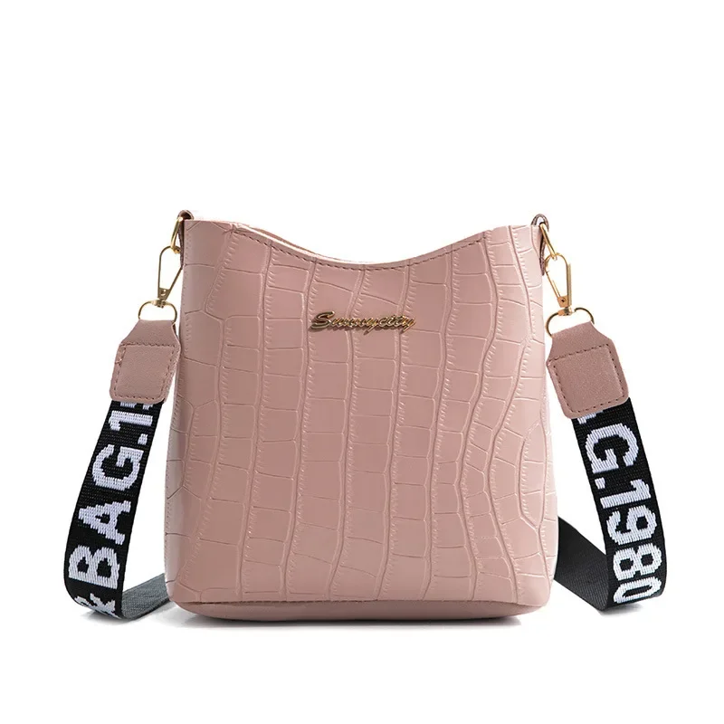 

Casual Women Shoulder Bag Mini Crossbody Bucket Handbag Female Messenger Bags for Women Ladies New Crocodile Purse 2024