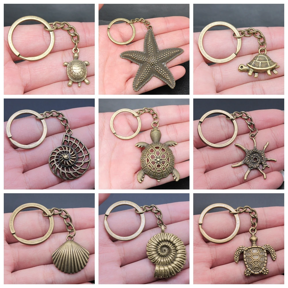 Vita marina animale di mare tartaruga cavalluccio marino conchiglia polpo calamaro stelle Marine sirena portachiavi portachiavi regalo regalo del