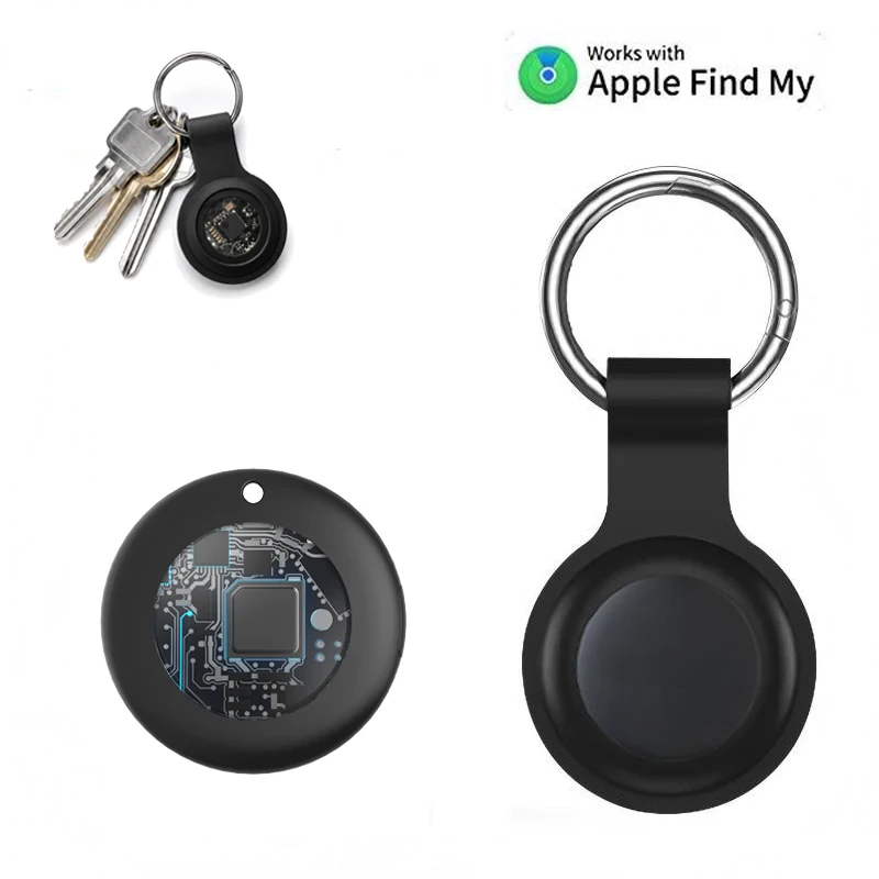 Mini GPS Tracker, No Subscription, Apple Find My (iOS Only), Sound Alert, Free Black Case, For Keys Car Luggage Dogs Kids