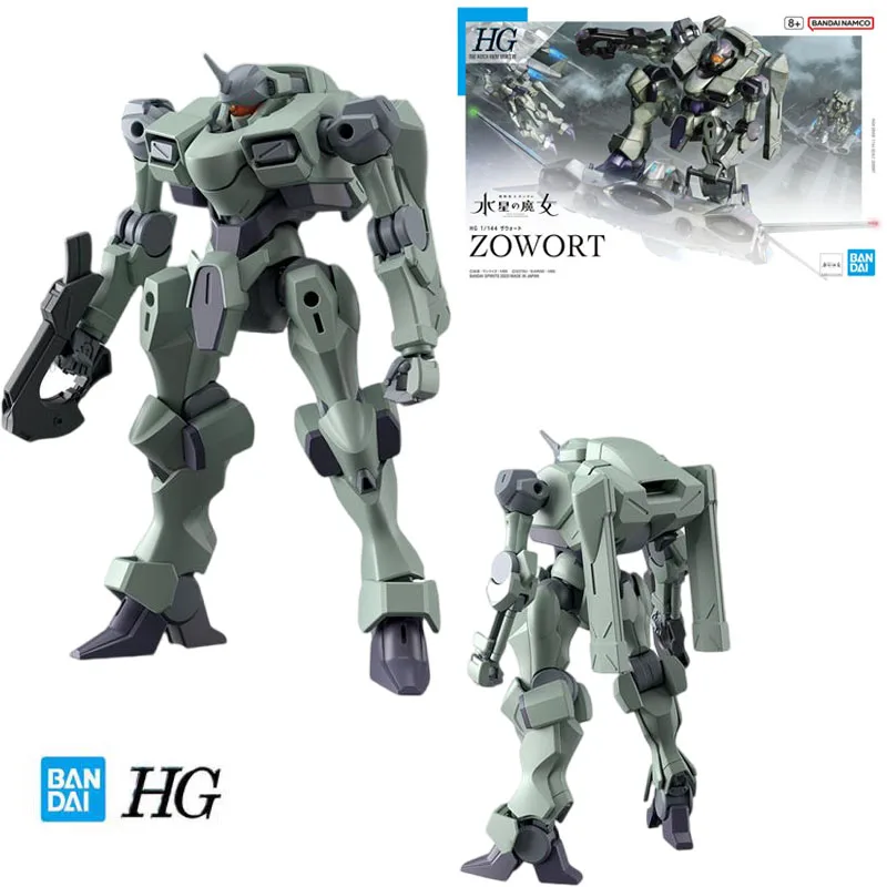 

Bandai Original GUNDAM HG Series The Witch From Mercury Model Garage Kit 1/144 Anime Figure Zowort Action Assembly Model Toys