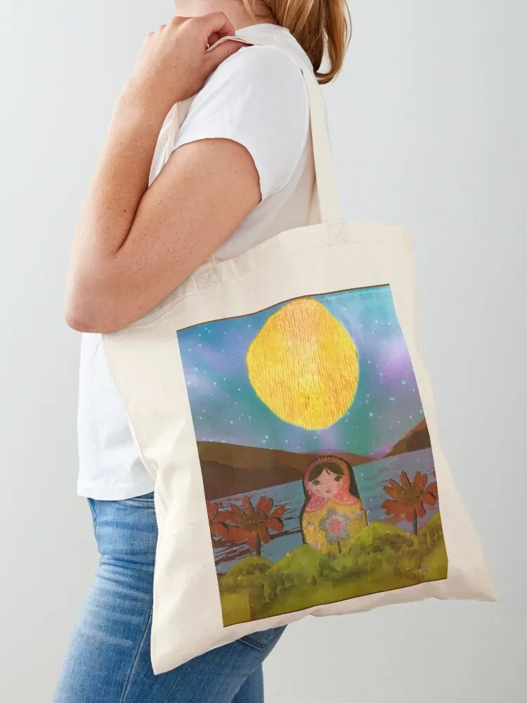 Magic Night Moon Mountain Matryoshka Tote Bag Lady bag Lady bags shopper bags cute tote bag