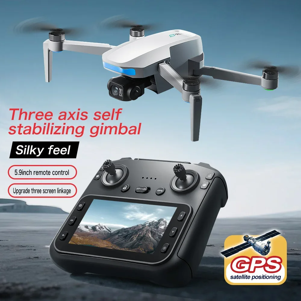 2025 S-X1 GPS Pro Drone - 8K HD Camera with 3-Axis Anti-Shake Gimbal & EIS, 5G Screen Control Brushless Quadcopter RC Toy Gift