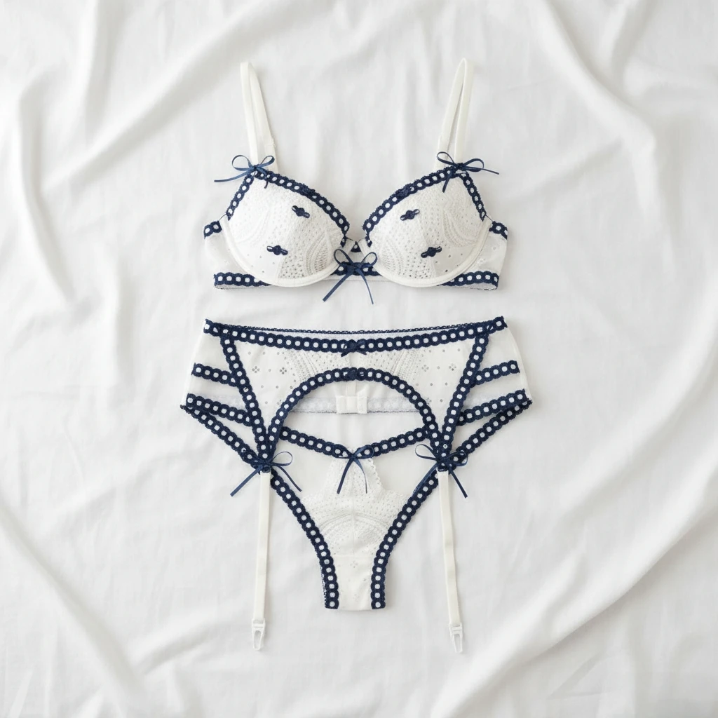 

Сексуальный модный комплект нижнего белья с 3D-розами, женский прозрачный сетчатый формирующий комплект белья, белый/черный бюстгальтер с раздельными чашками