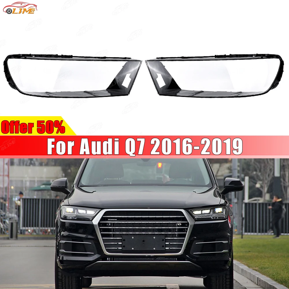 

Front Headlamp Cove For Audi Q7 2016-2019 Transparent Lamp Shade Car Headlight Glass Shell Lens Replace The Original Lampshade