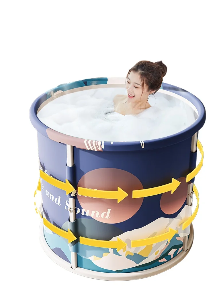 Household Folding t Adult LargeBody Bath Bucket Children's  Thickened