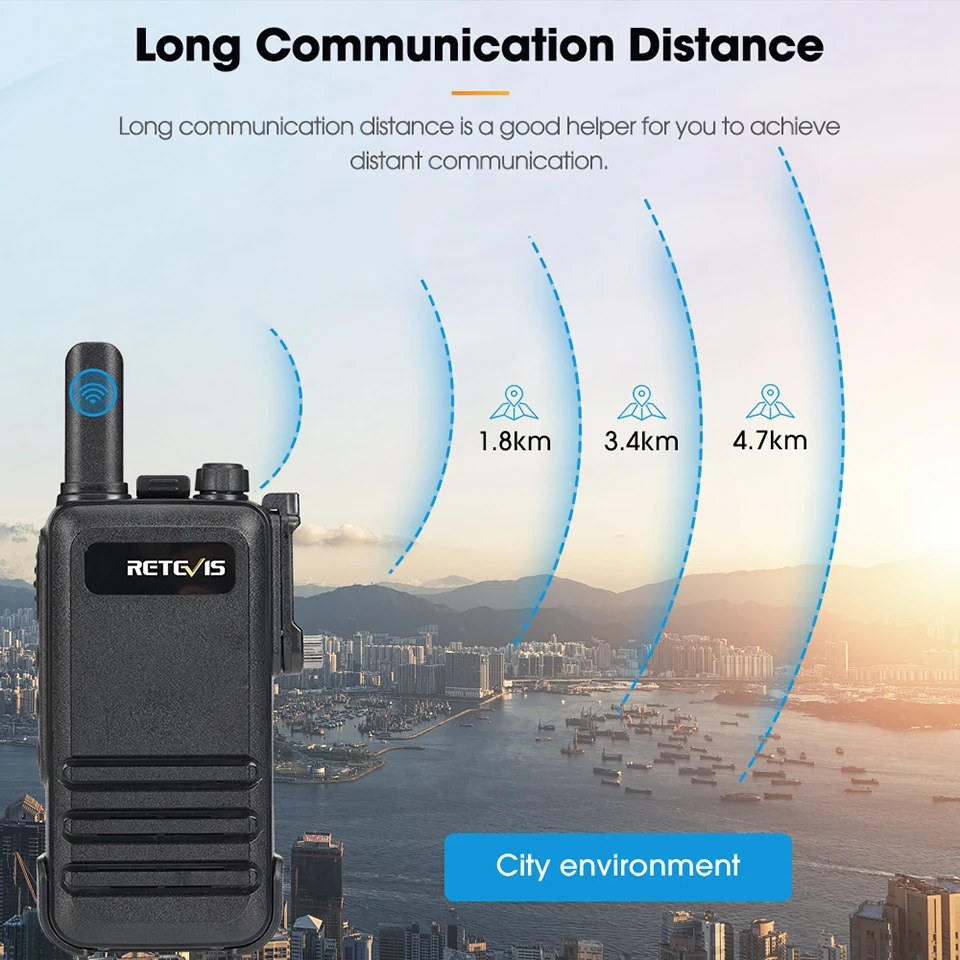 Retevis IP67 Waterproof Walkie Talkie Professional PMR FRS Mini Two Way Radio USB C Charging VOX for Surfing Kayak Camping RB647