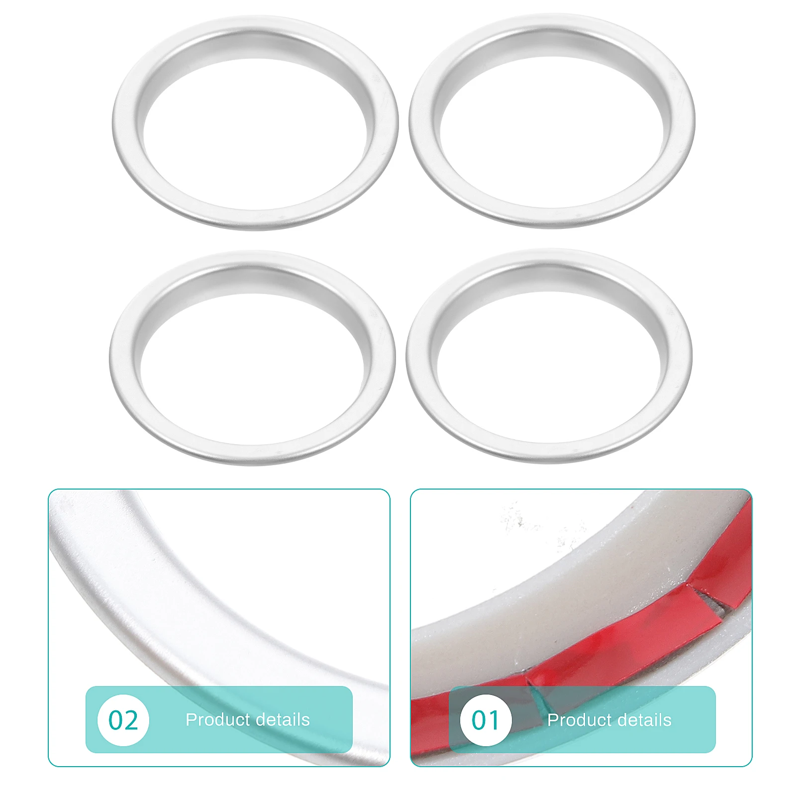 

4pcs Air Conditioning Ventilation Hole Decorations Car Interior Accessories ABS Material Stylish Easy Install Replacement Parts