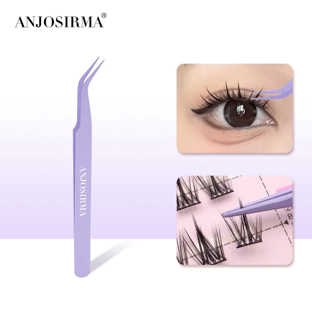 ANJOSIRMA Professional eyelash extension pliers and false eyelashes clips are convenient and fast makeup tool