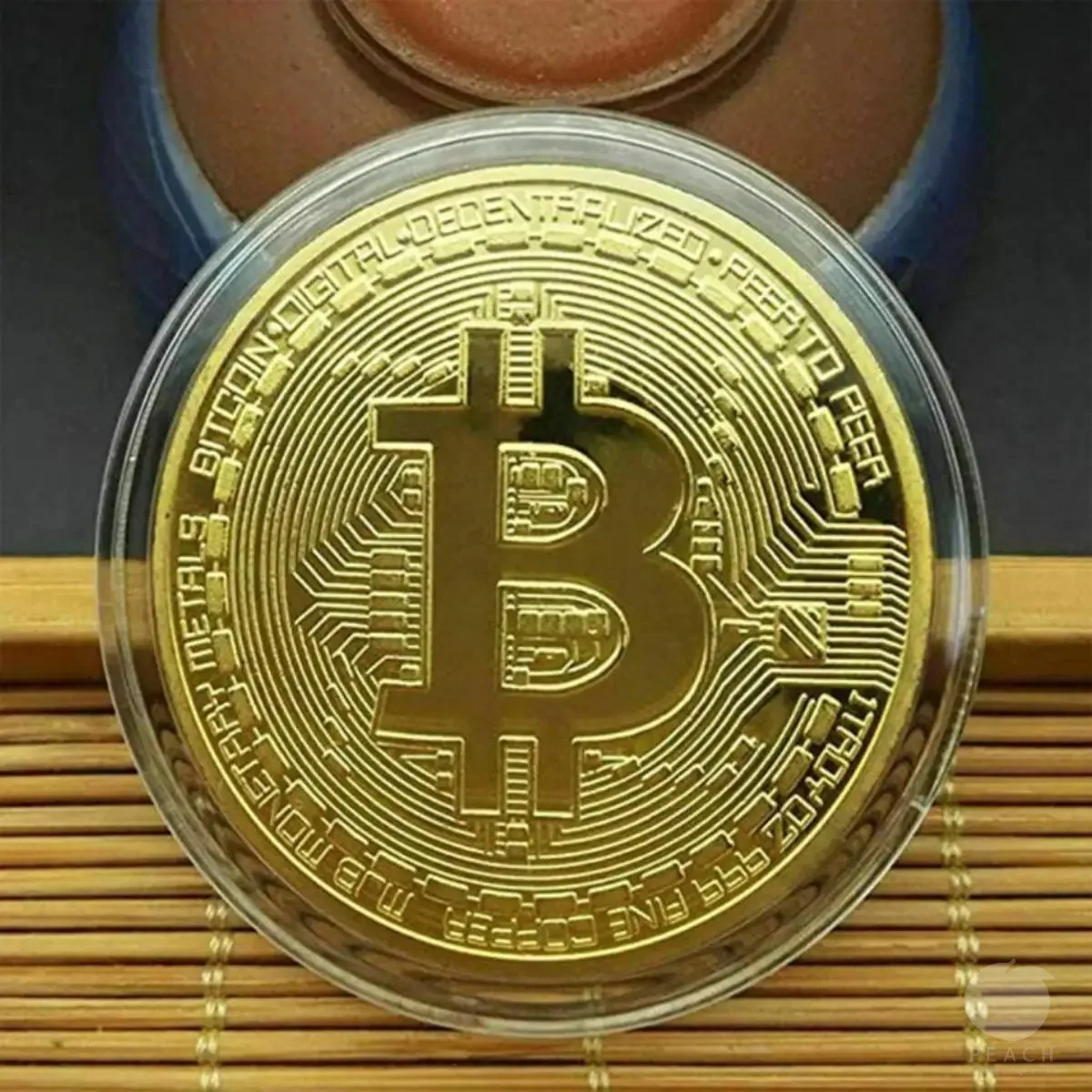 Gold Plated Bitcoin Coin Collectible Art Collection Gift Physical commemorative Casascius Bit BTC Metal Antique Imitation