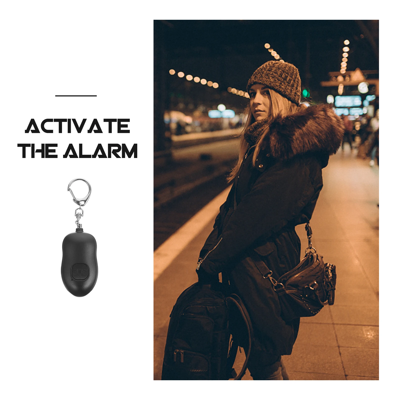 Anti-Wolf Alarm Flashlight 130Db Loud Sound Emergency Light Self Defence Device For Women Joggers Night Workers Personal