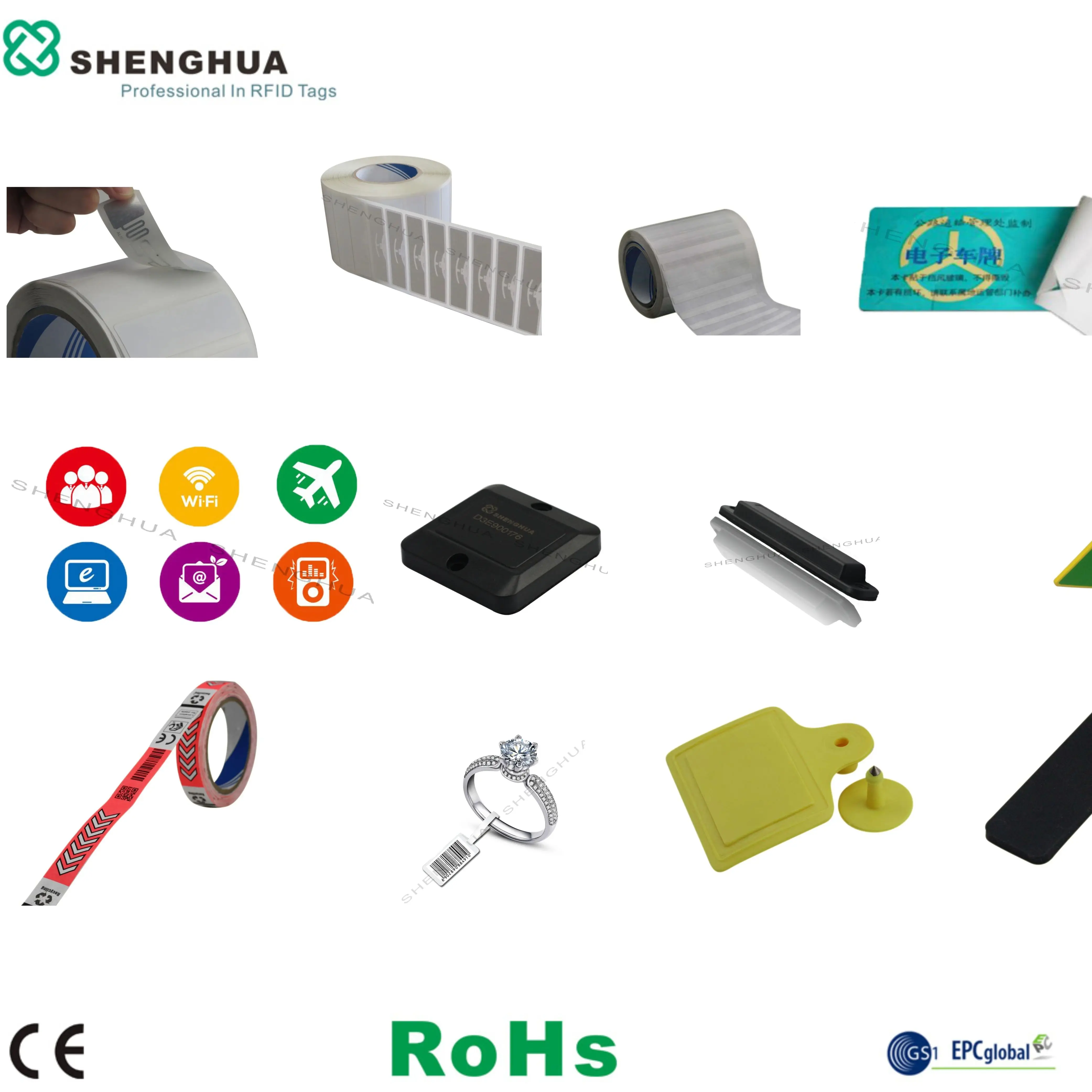 50 قطعة/الوحدة مكافحة سرقة MINI RFID UHF LABEL فريد ID السلبي الذكية علامة ISO 18000 6C EPC1 G2 25*10 مللي متر الأبيض