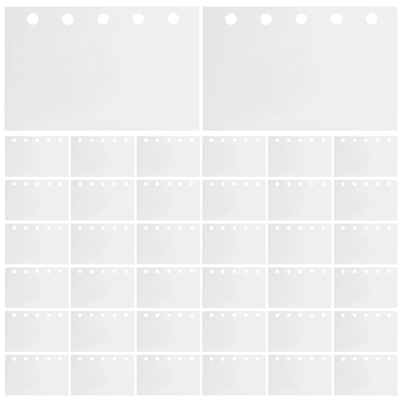 100Pcs Sticker Release Paper Binder Sheet Double Sided Album Refill for Sticker 5 Ring Binder Inserts