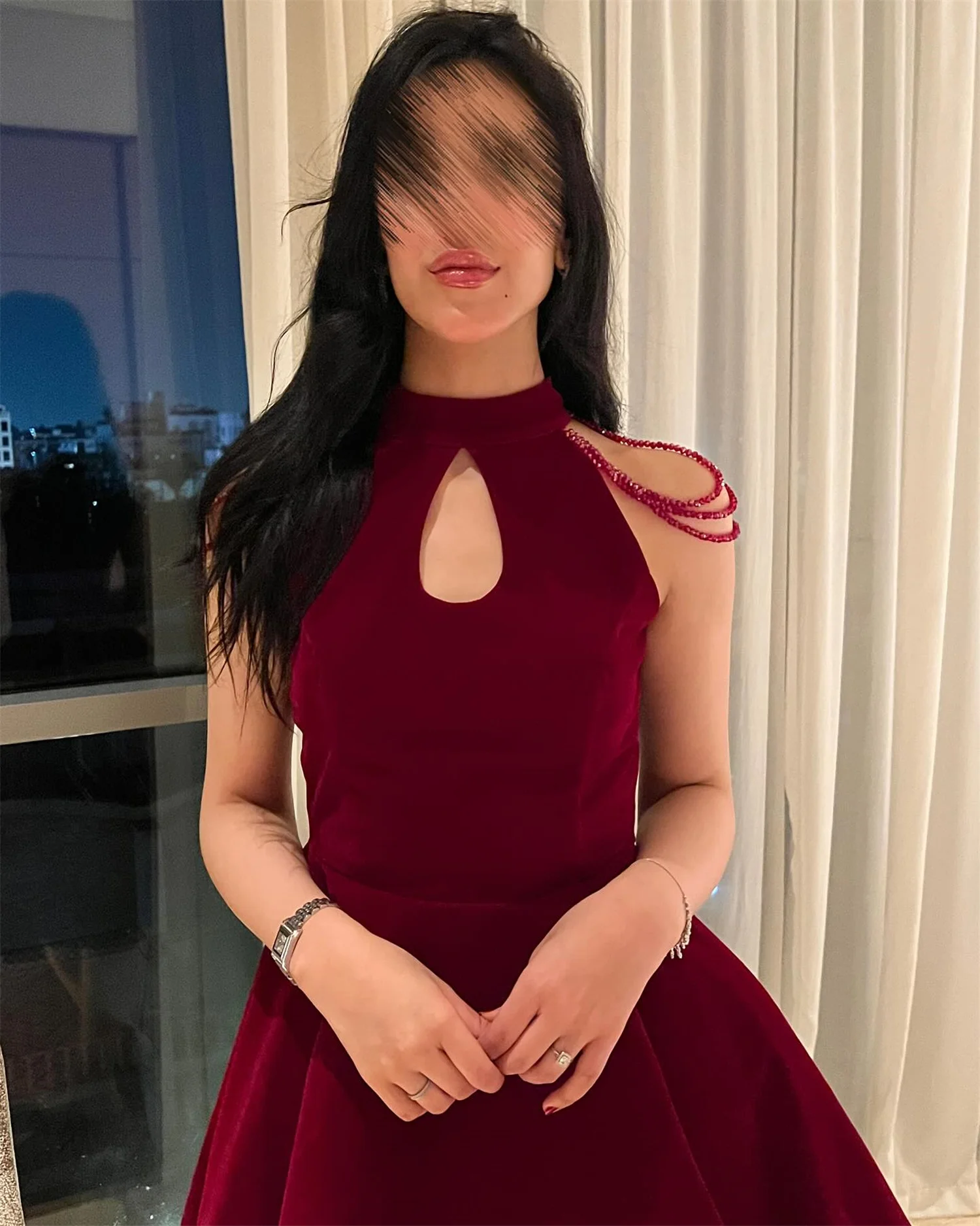 로레타 여성용 이브닝 드레스, 파티용 웨딩 드레스, 레드 이브닝 드레스, 맞춤형 프롬 파티 드레스