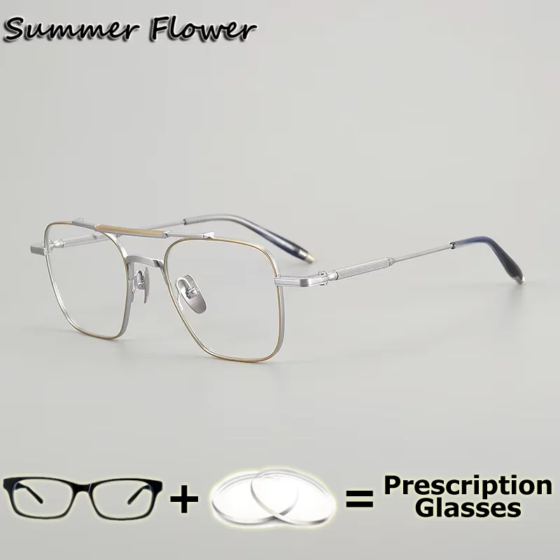 Optical Lenses with Recipe Prescription Glasses  for Man Blue Light Gafas Graduadas Monturas De Lentes Hombre Titanium Eyeglass