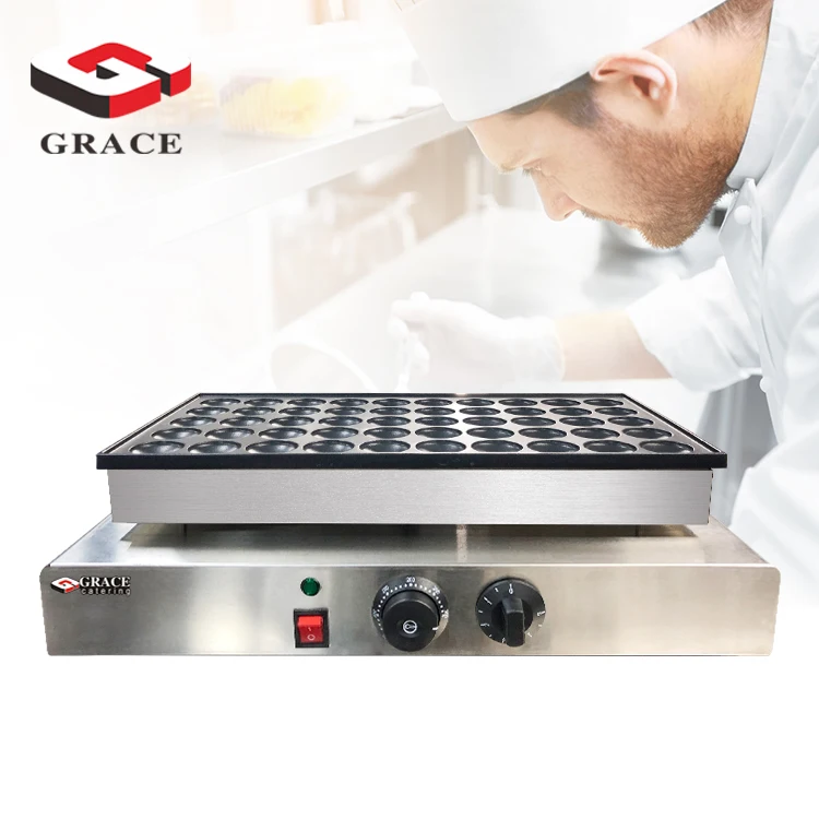 

Commercial Mini Pancake Muffin Waffle Maker Machine 50 Holes Electric Non-Stick Snack Food Equipment New Condition