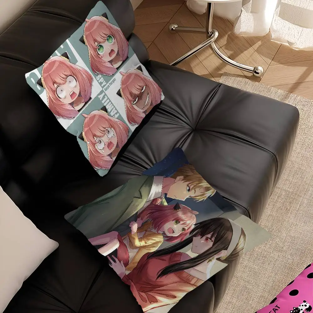 Cute S-SPY FAMILY Anime A-Anya Pillow Anime Pillow Sofa Bed Head Pillow Cover Cushion Cover 45x45 cm Fashion
